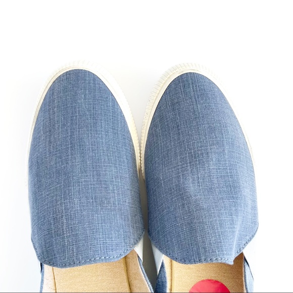 Roxy Women's Boat Shoes Slip On Blue Chambray Brayden Flats Surfer Beach Size 10 - Picture 14 of 16